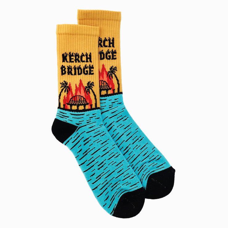 Kerch Bridge on Fire - Socks