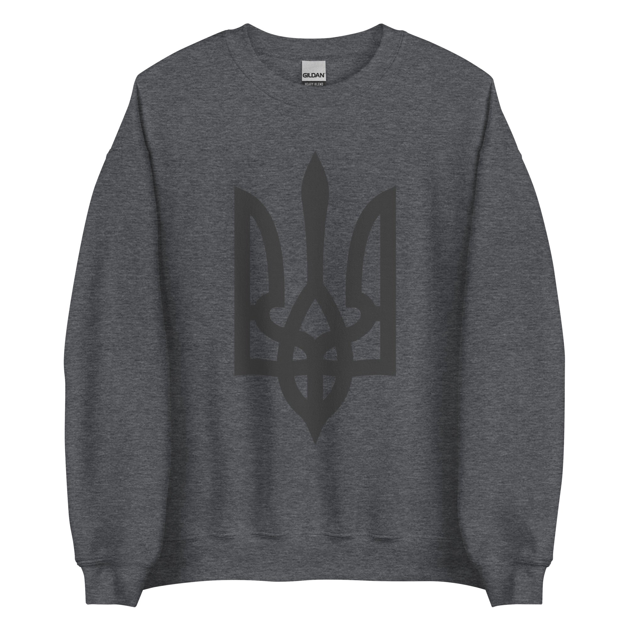 Black Tryzub - Adult Crewneck Sweatshirt - Saint Javelin
