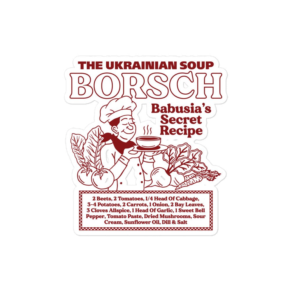 Borsch Recipe – Sticker - Saint Javelin