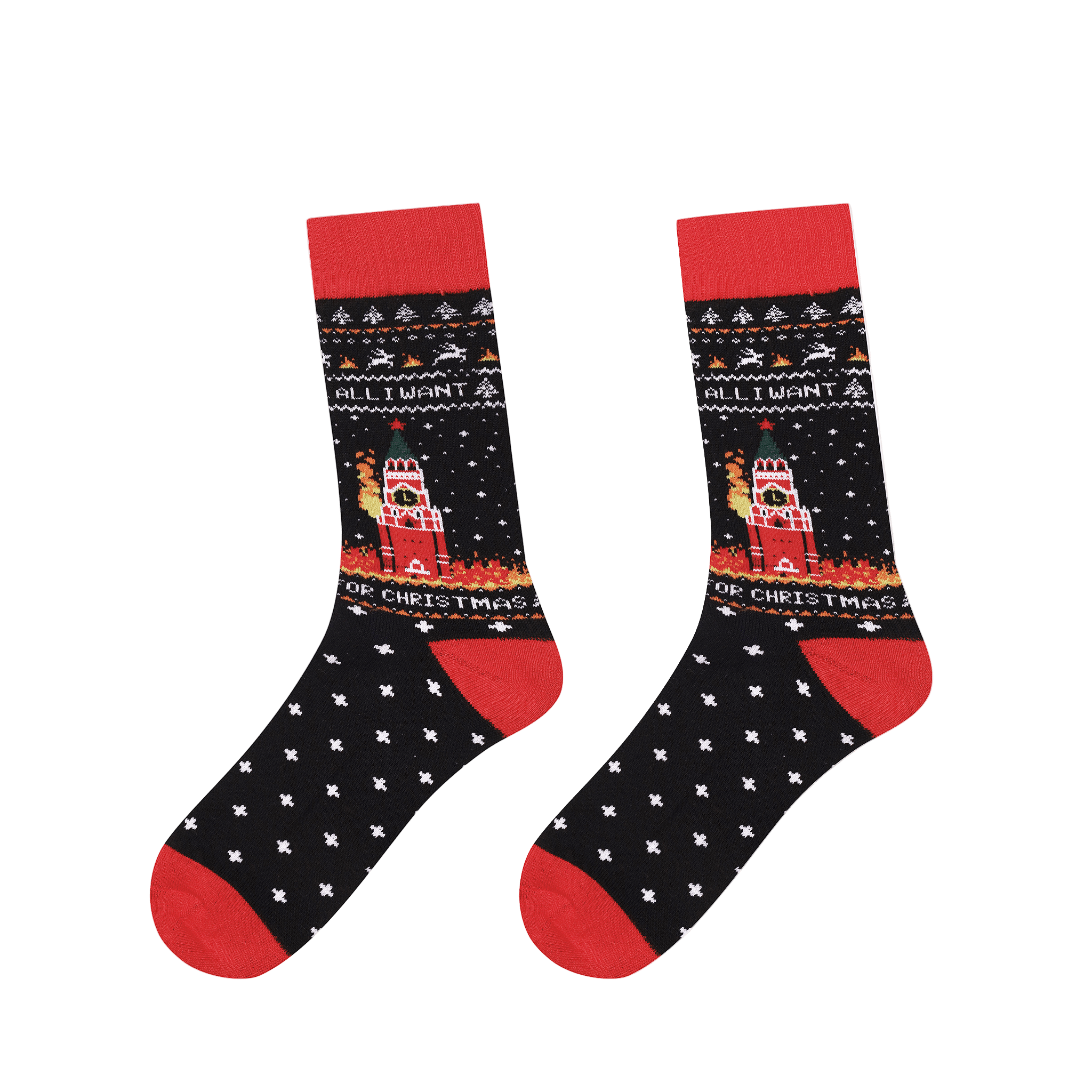 BURNING KREMLIN Christmas Socks