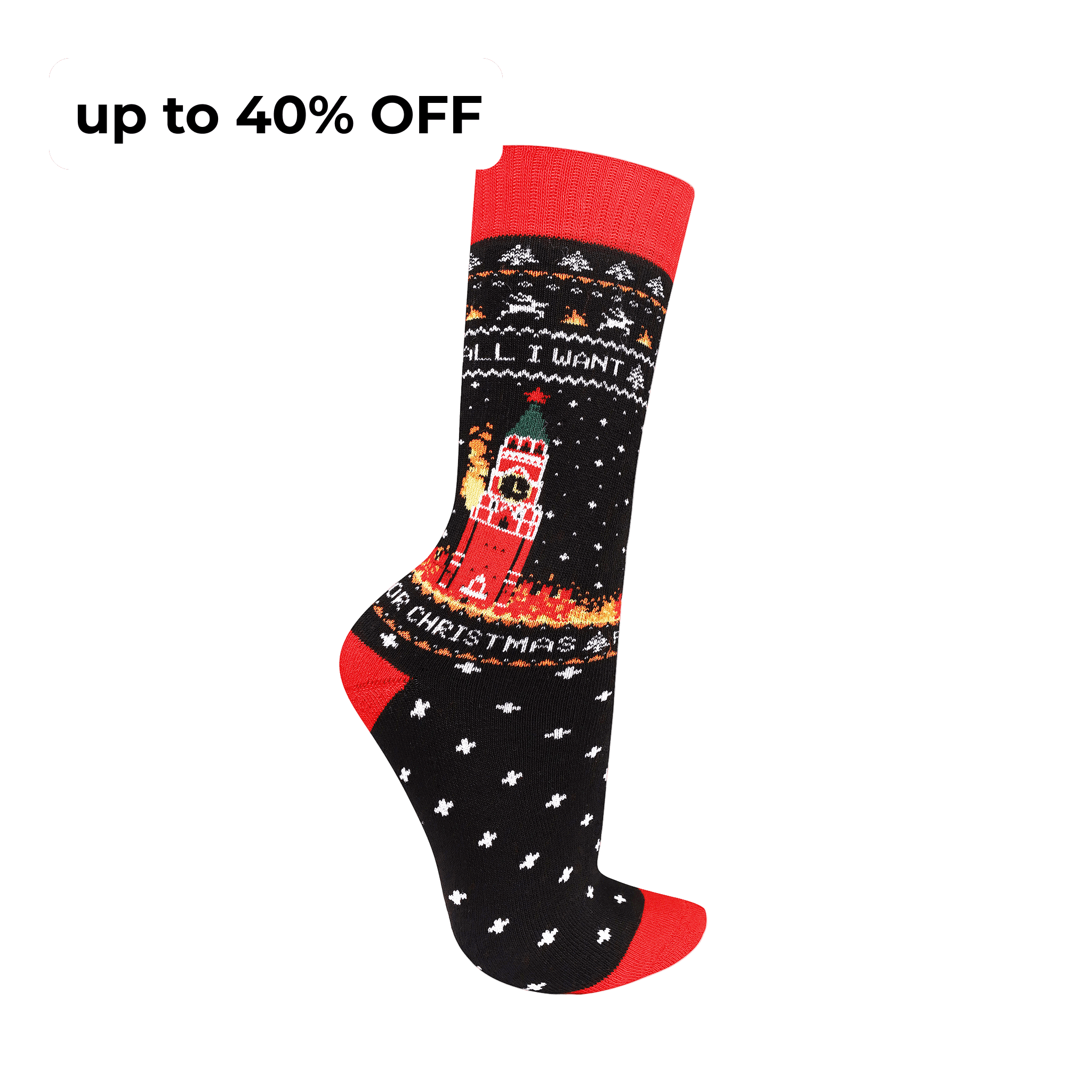 BURNING KREMLIN Christmas Socks