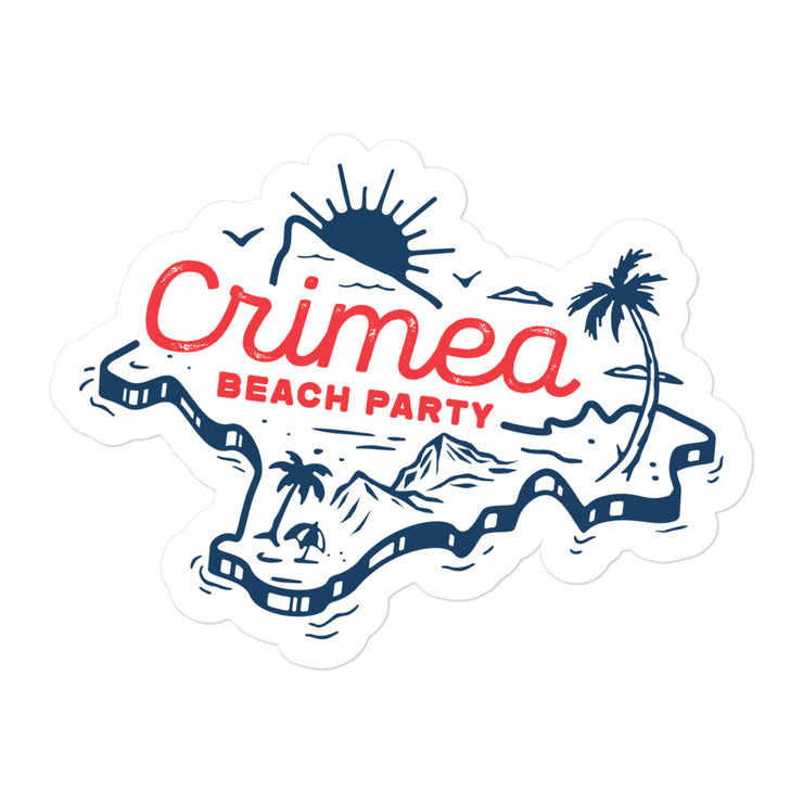Crimea Beach Party Map – Sticker