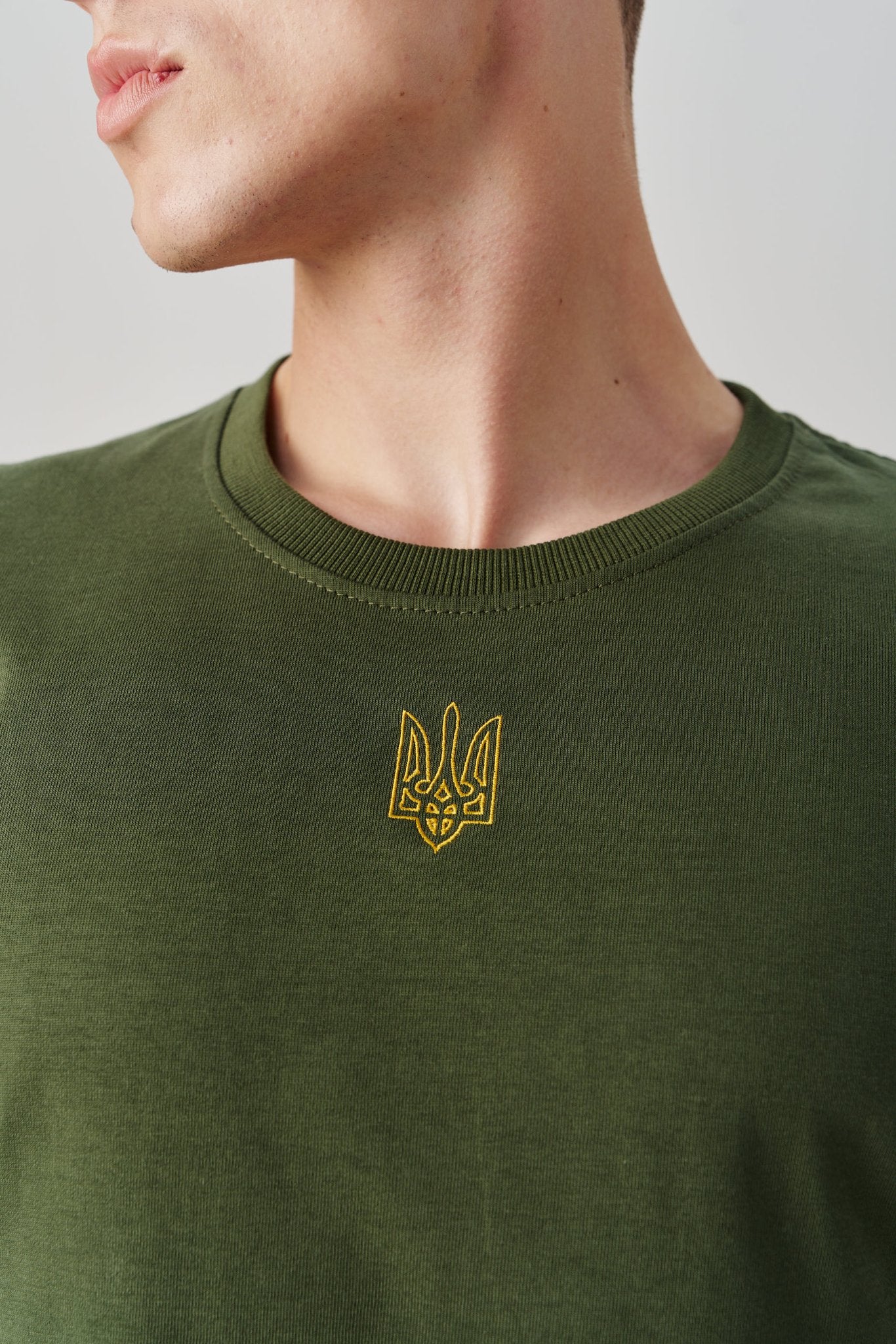 Cotton Embroidered Tryzub Long Sleeve - Saint Javelin