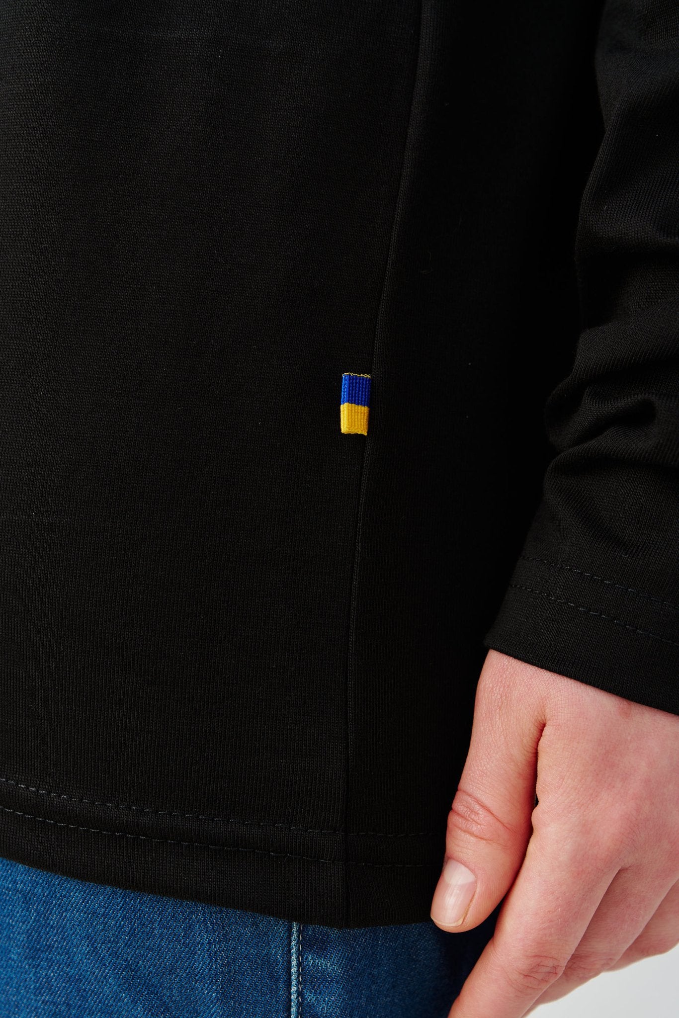 Cotton Embroidered Tryzub Long Sleeve - Saint Javelin