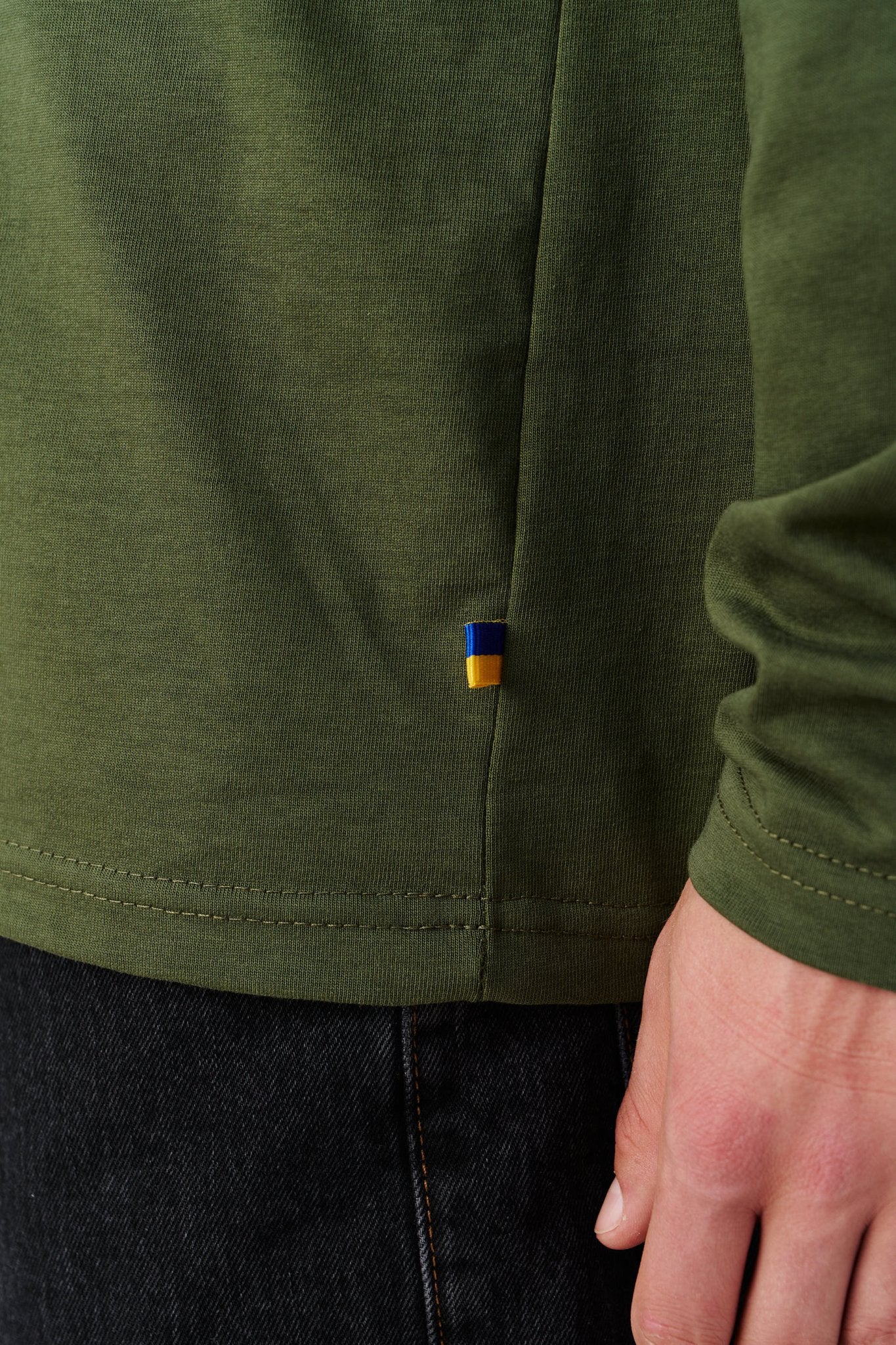 Cotton Embroidered Tryzub Long Sleeve - Saint Javelin