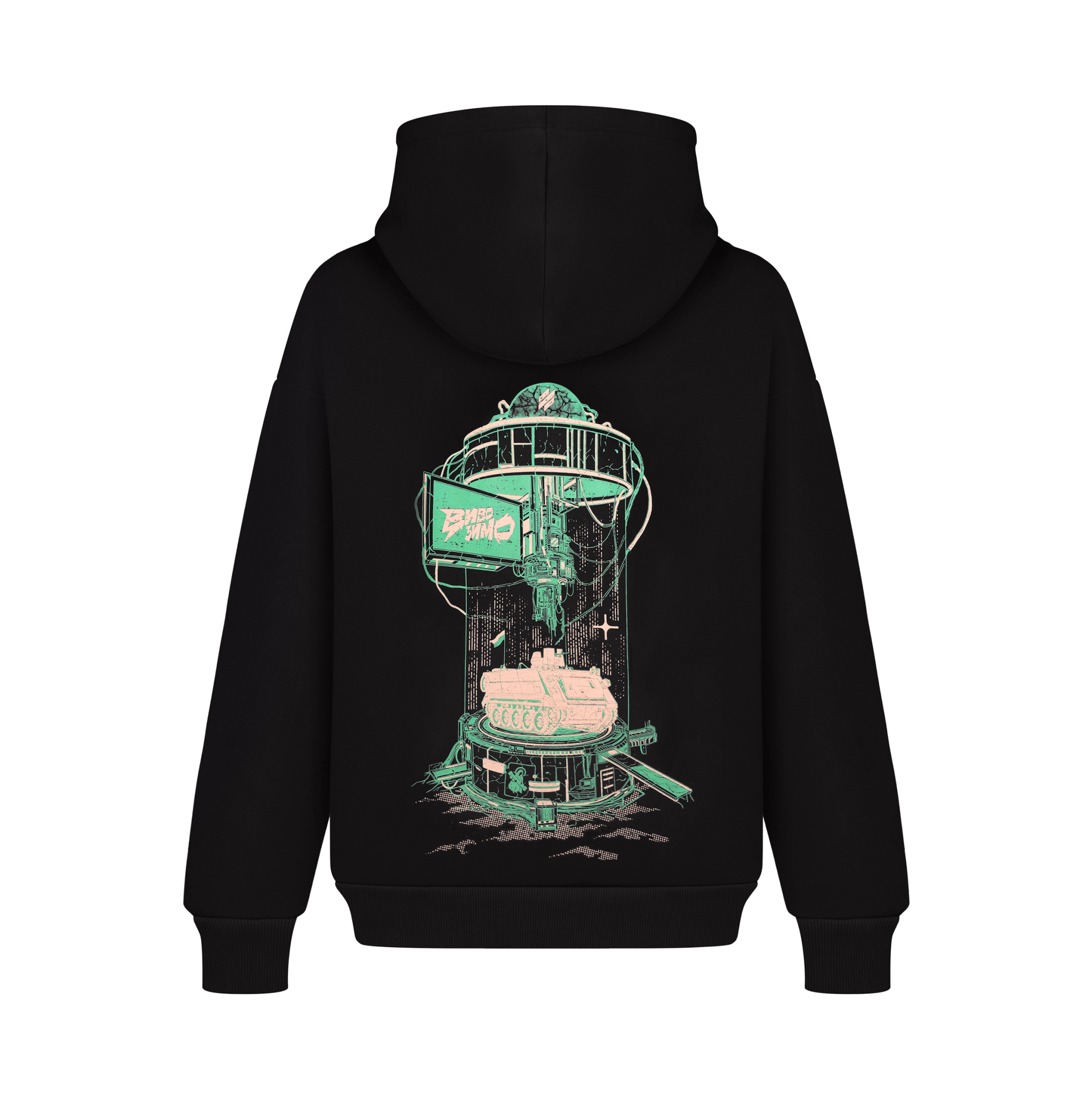 black 3rd army hoodie - ecom back