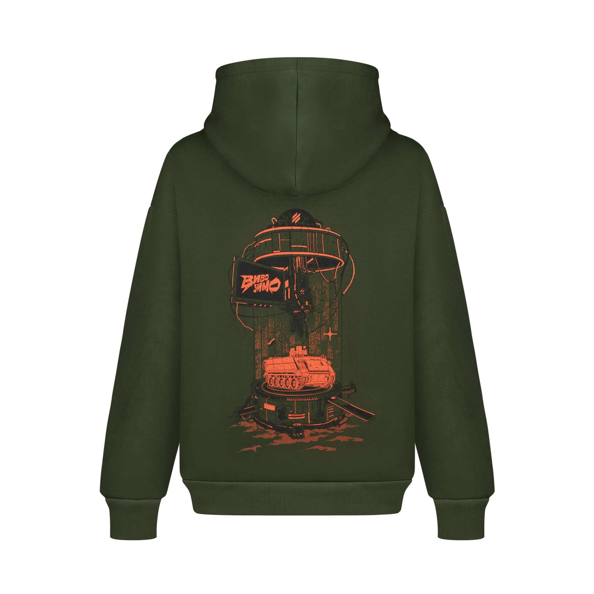 forest green 3rd army hoodie - ecom back