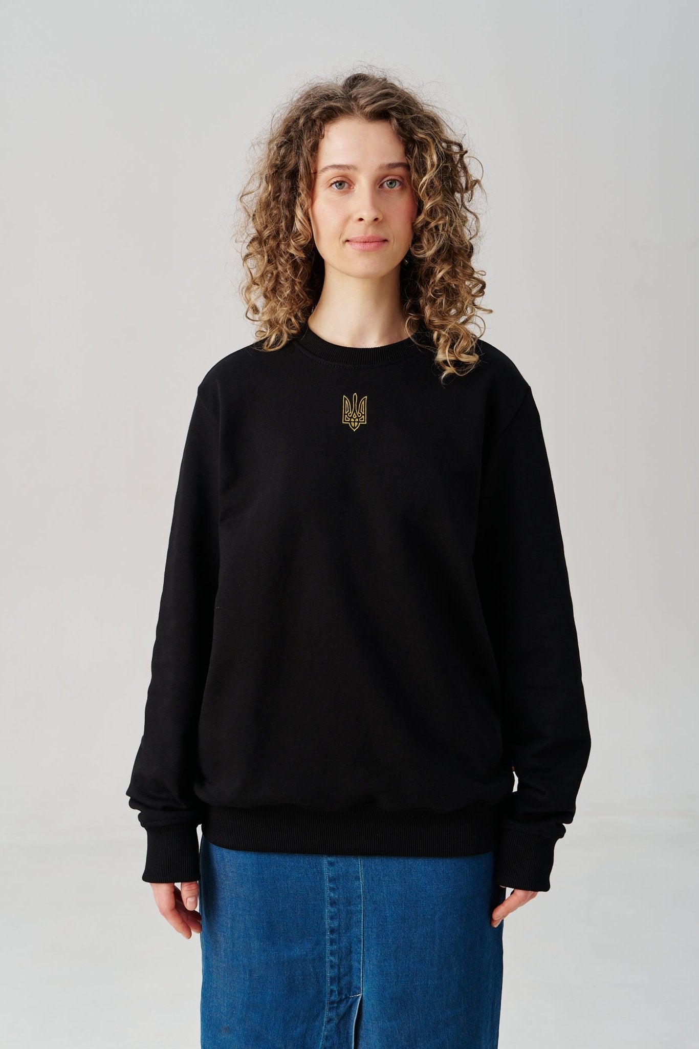 Crewneck Embroidered Tryzub Sweatshirt - Saint Javelin