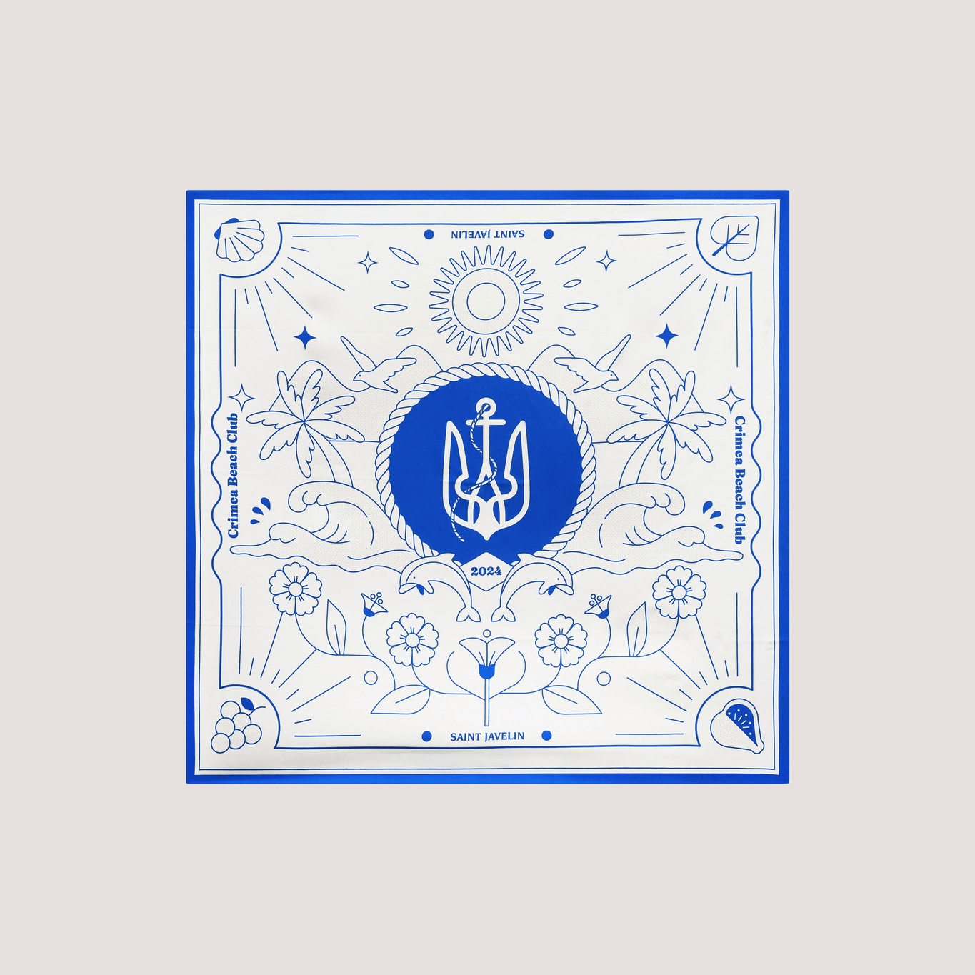 Crimea Silk Scarf - Anchor