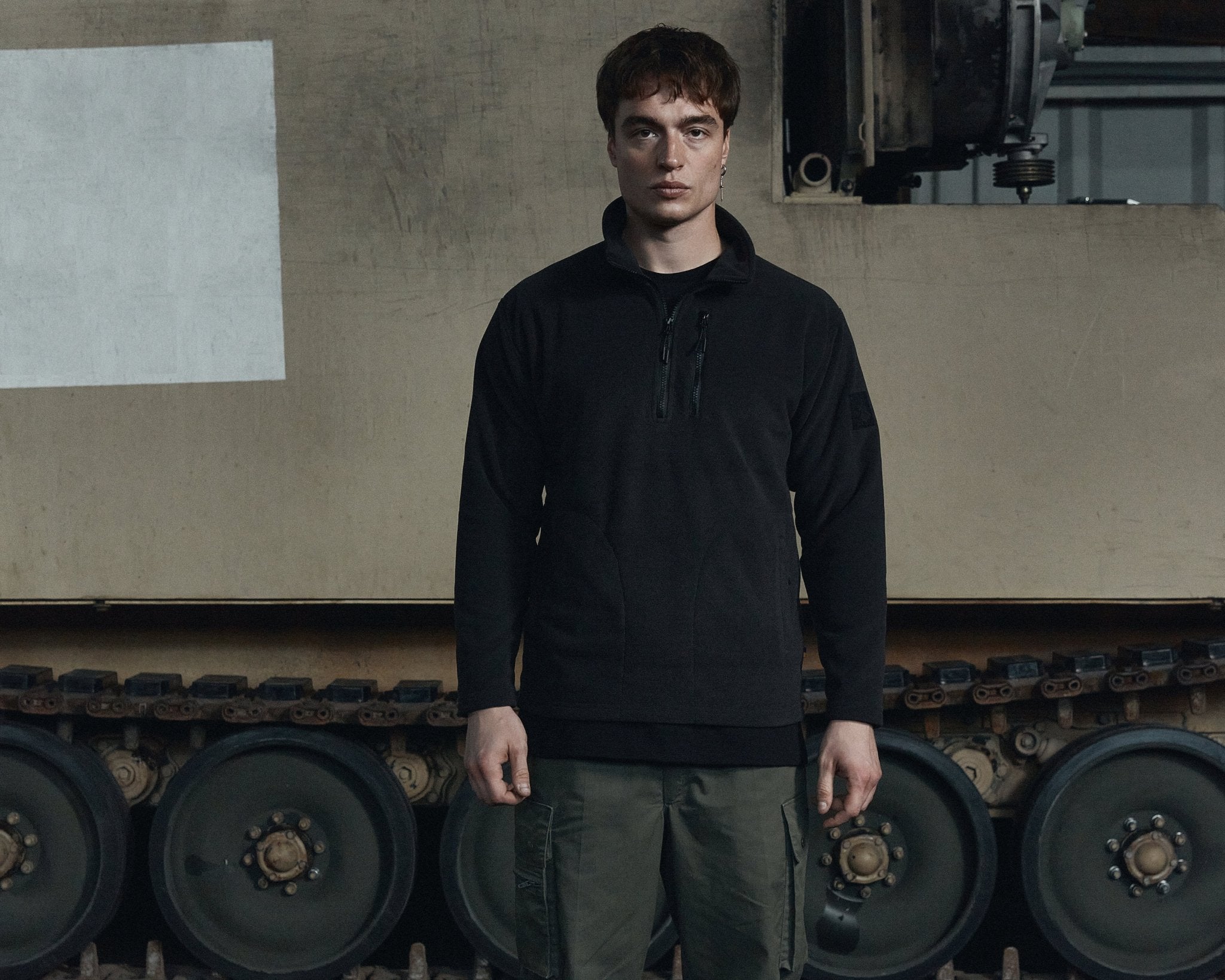 Defender Polartec 1/4 Zip Fleece - Black - Saint Javelin