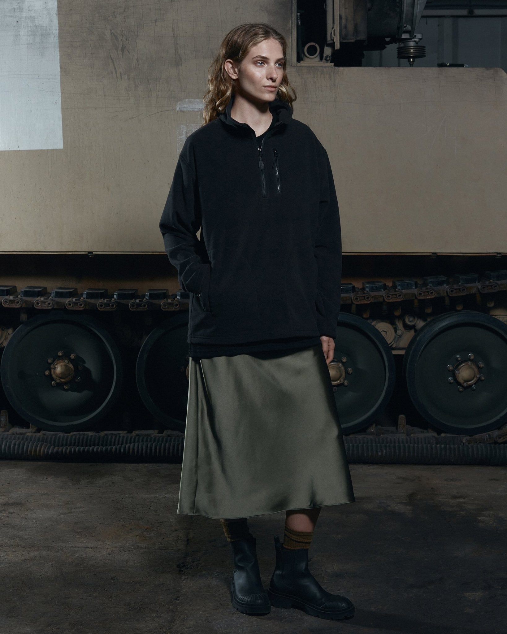 Defender Polartec 1/4 Zip Fleece - Black - Saint Javelin