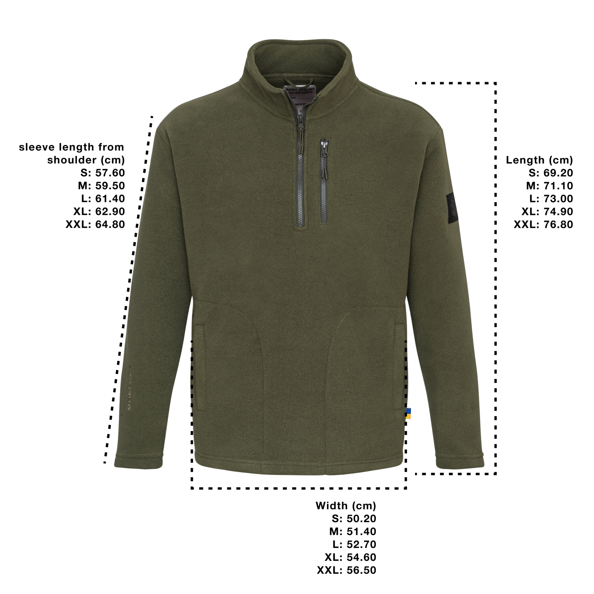 Defender Polartec 1/4 Zip Fleece - Olive - Saint Javelin