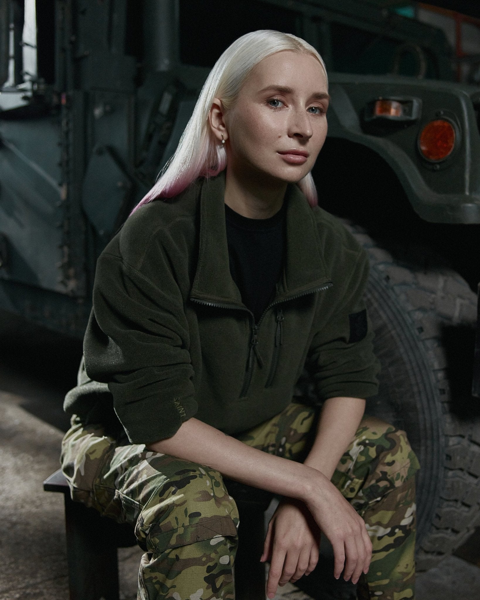 Defender Polartec 1/4 Zip Fleece - Olive - Saint Javelin