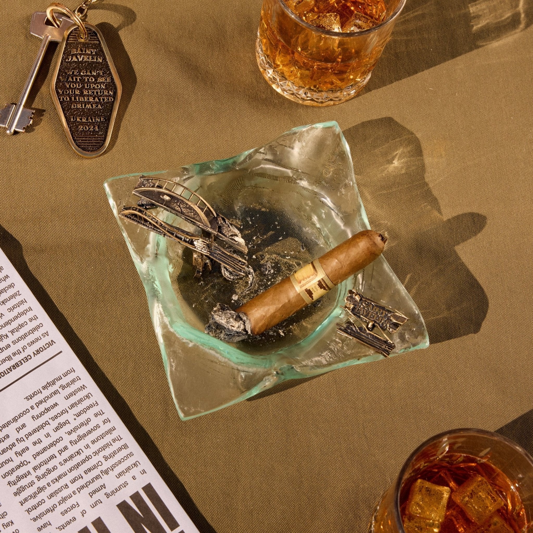 Destroyed Kerch Bridge – Tray (Recycled War Parts) - Saint Javelin