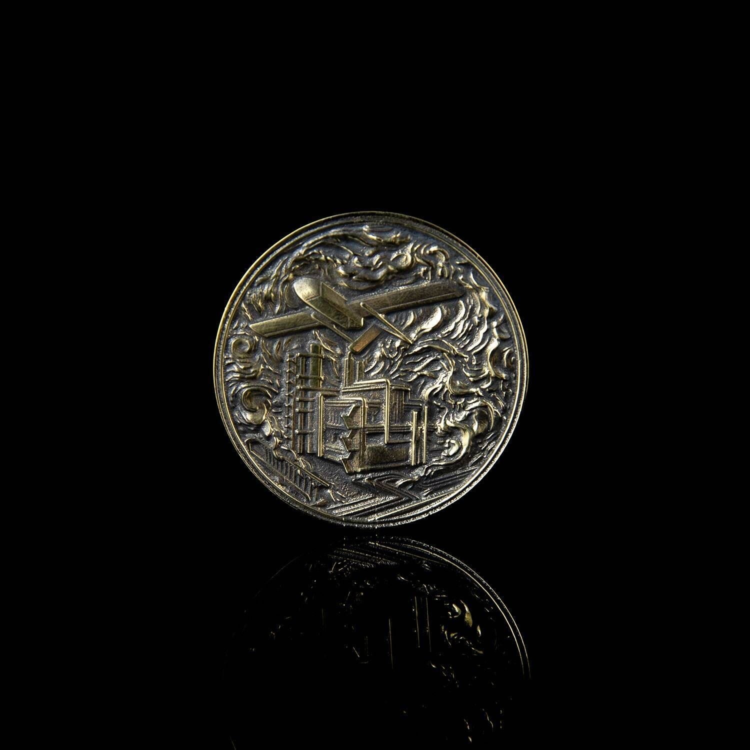Fuel Denied Coin - Challenge Coin (Recycled Artillery Shells