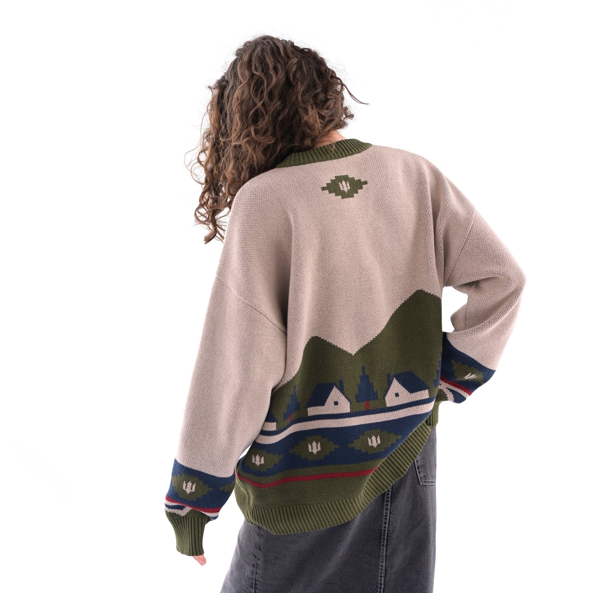 Karpaty Cabin Sweater – Khaki Green - Saint Javelin