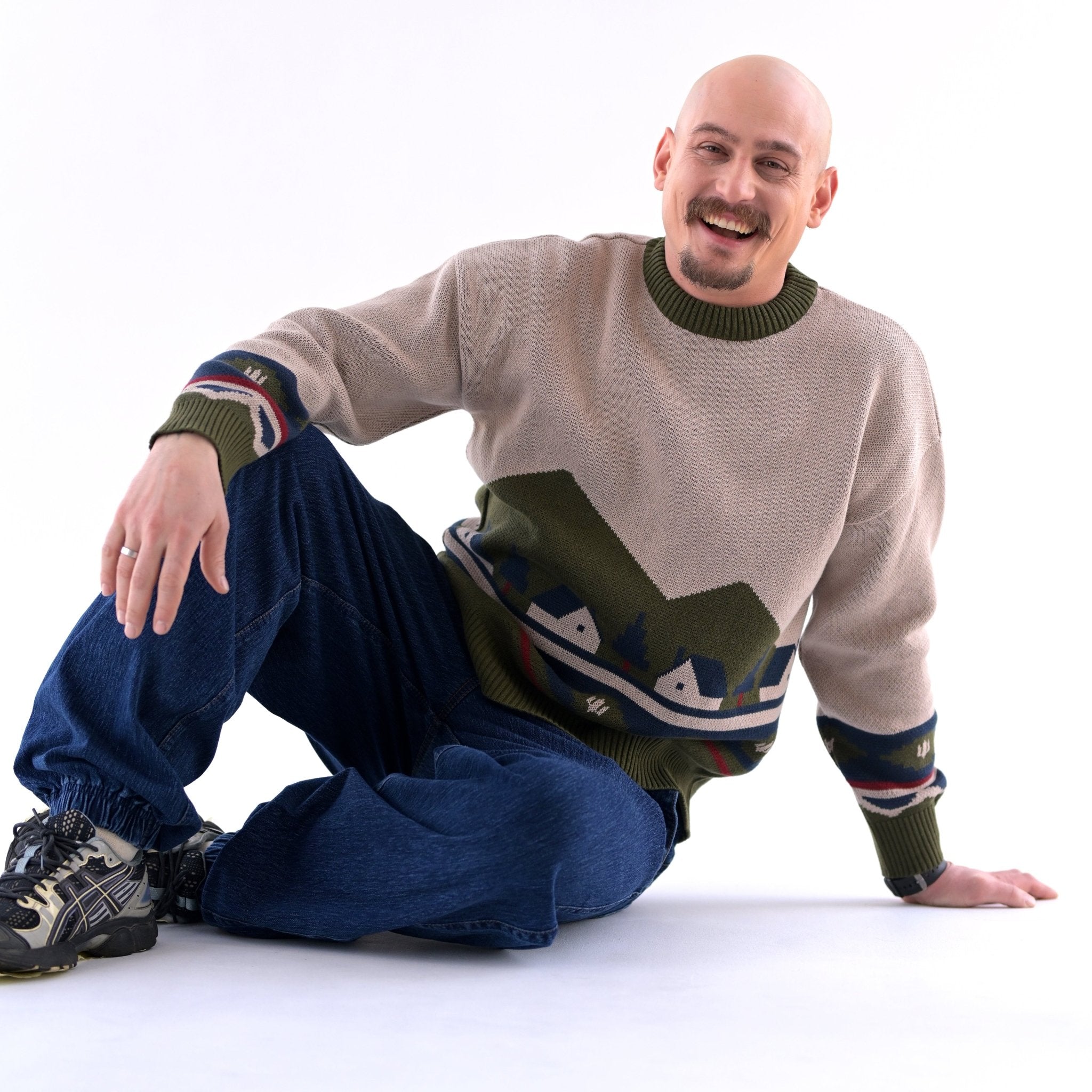 Karpaty Cabin Sweater – Khaki Green - Saint Javelin