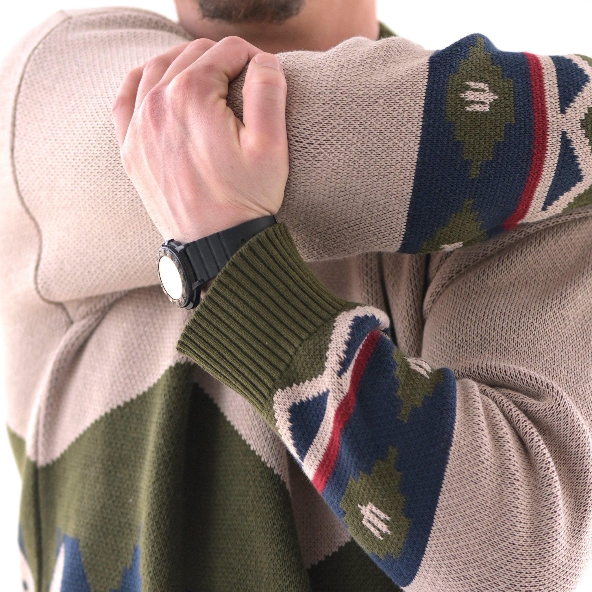 Karpaty Cabin Sweater – Khaki Green - Saint Javelin