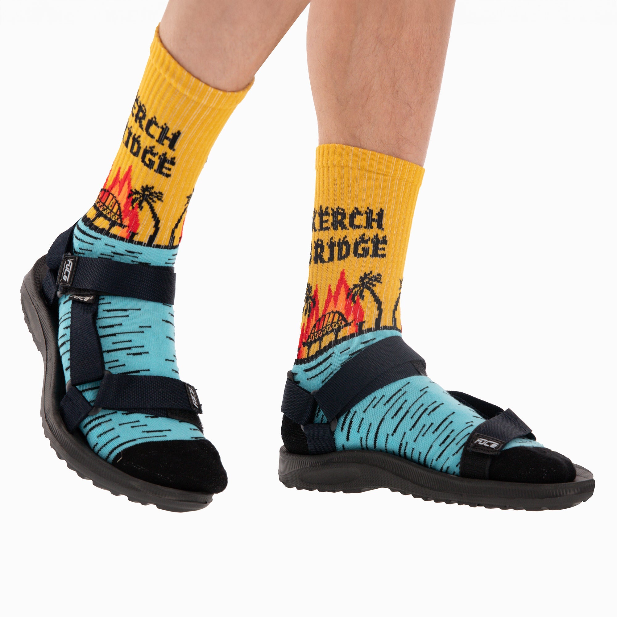 Kerch Bridge on Fire - Crew Socks - Saint Javelin