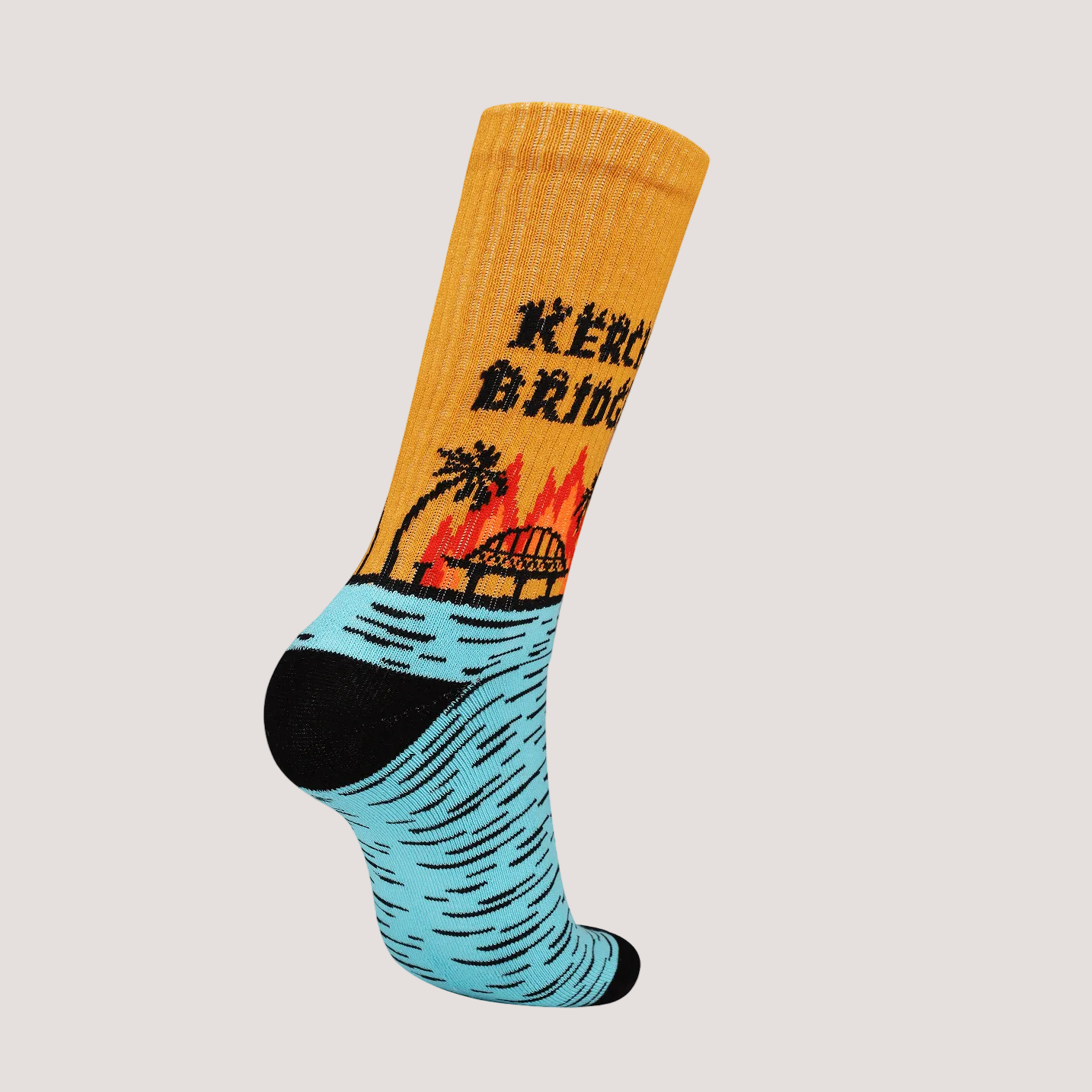 Kerch Bridge on Fire - Crew Socks – Saint Javelin