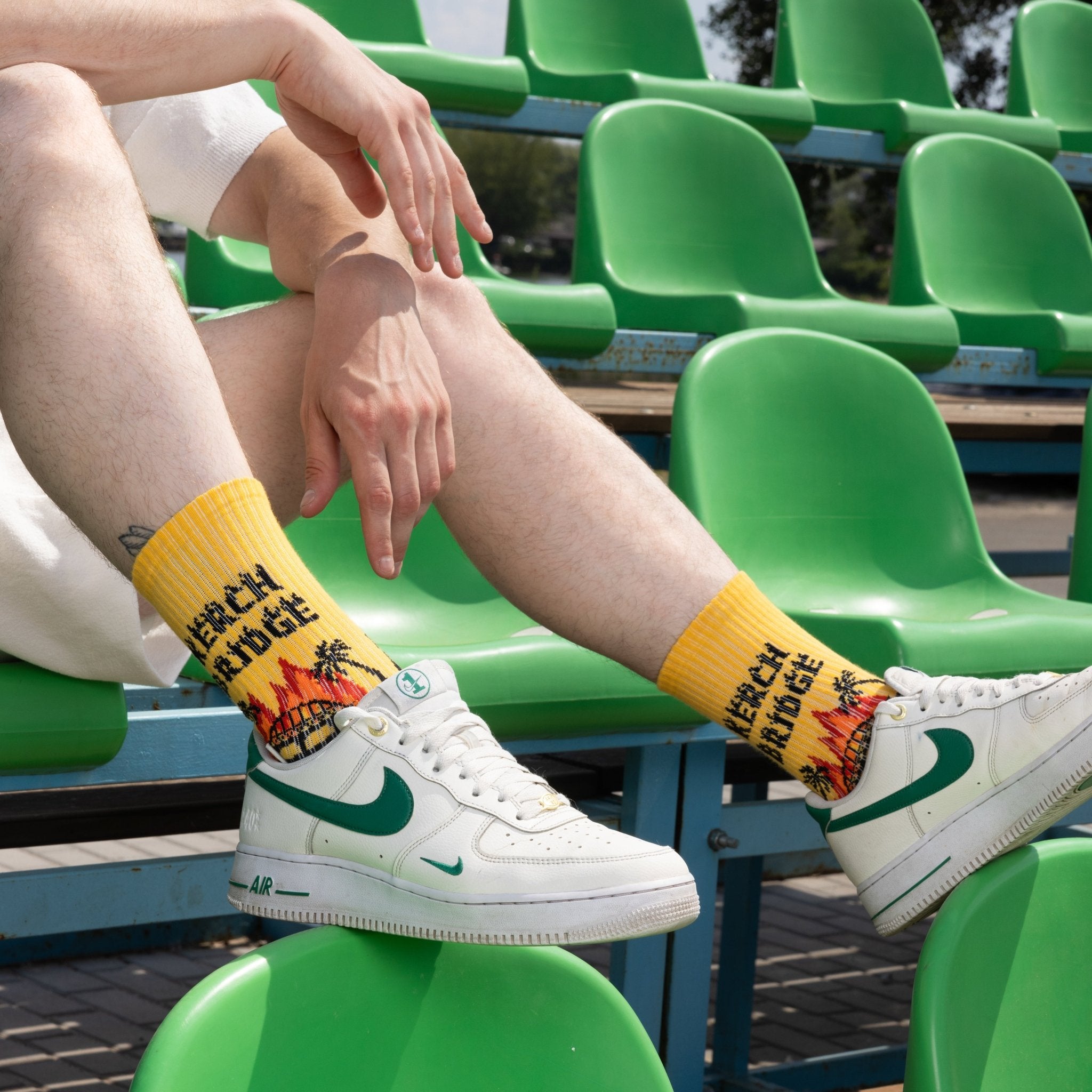 Kerch Bridge on Fire - Crew Socks - Saint Javelin