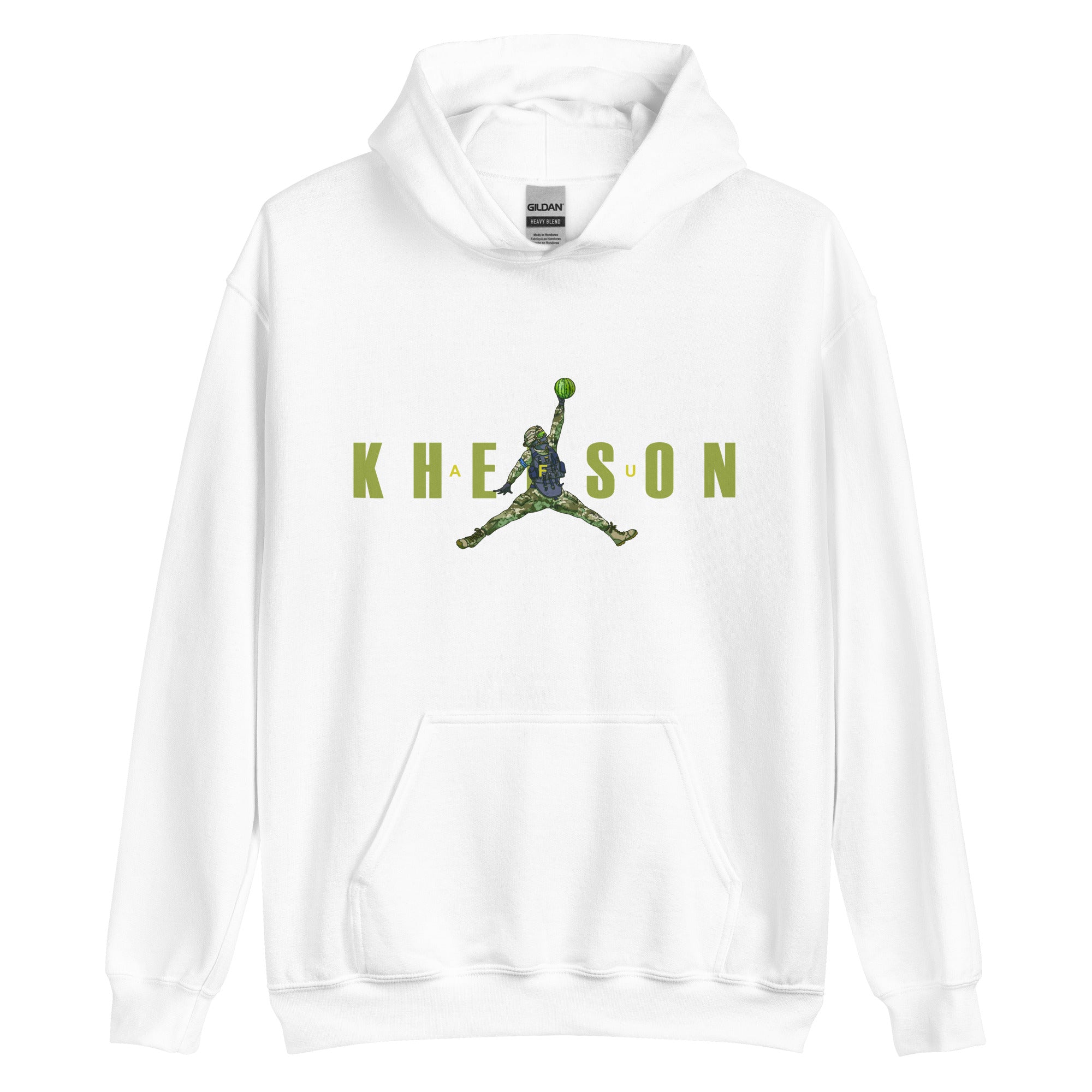 Kherson - Watermelon Warrior Army Green - Adult Hoodie - Saint Javelin
