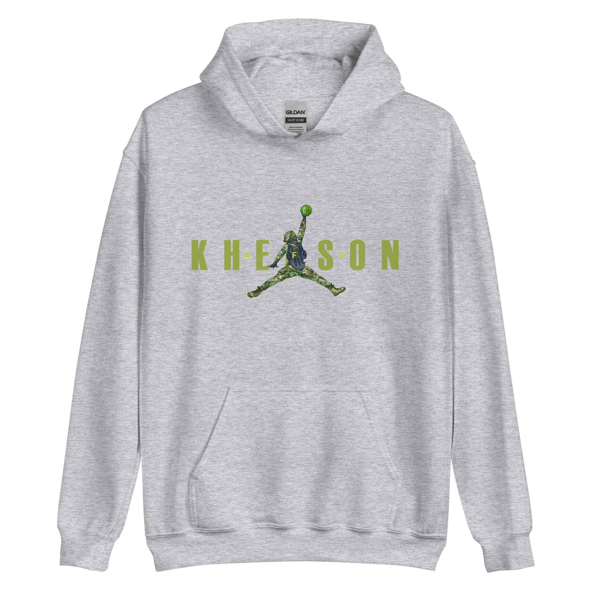 Kherson - Watermelon Warrior Army Green - Adult Hoodie - Saint Javelin