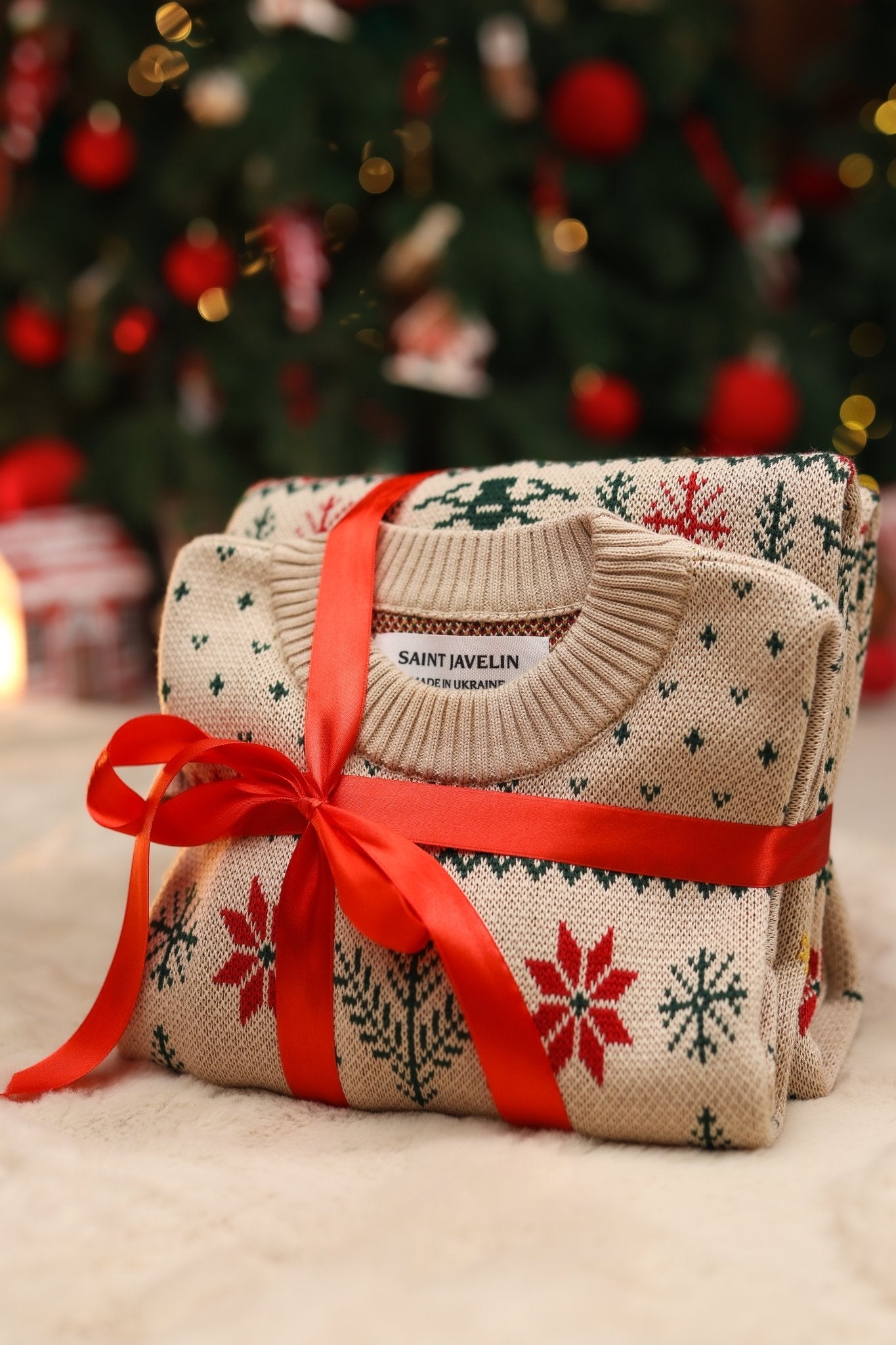 Knitted TRYZUB Christmas Sweater