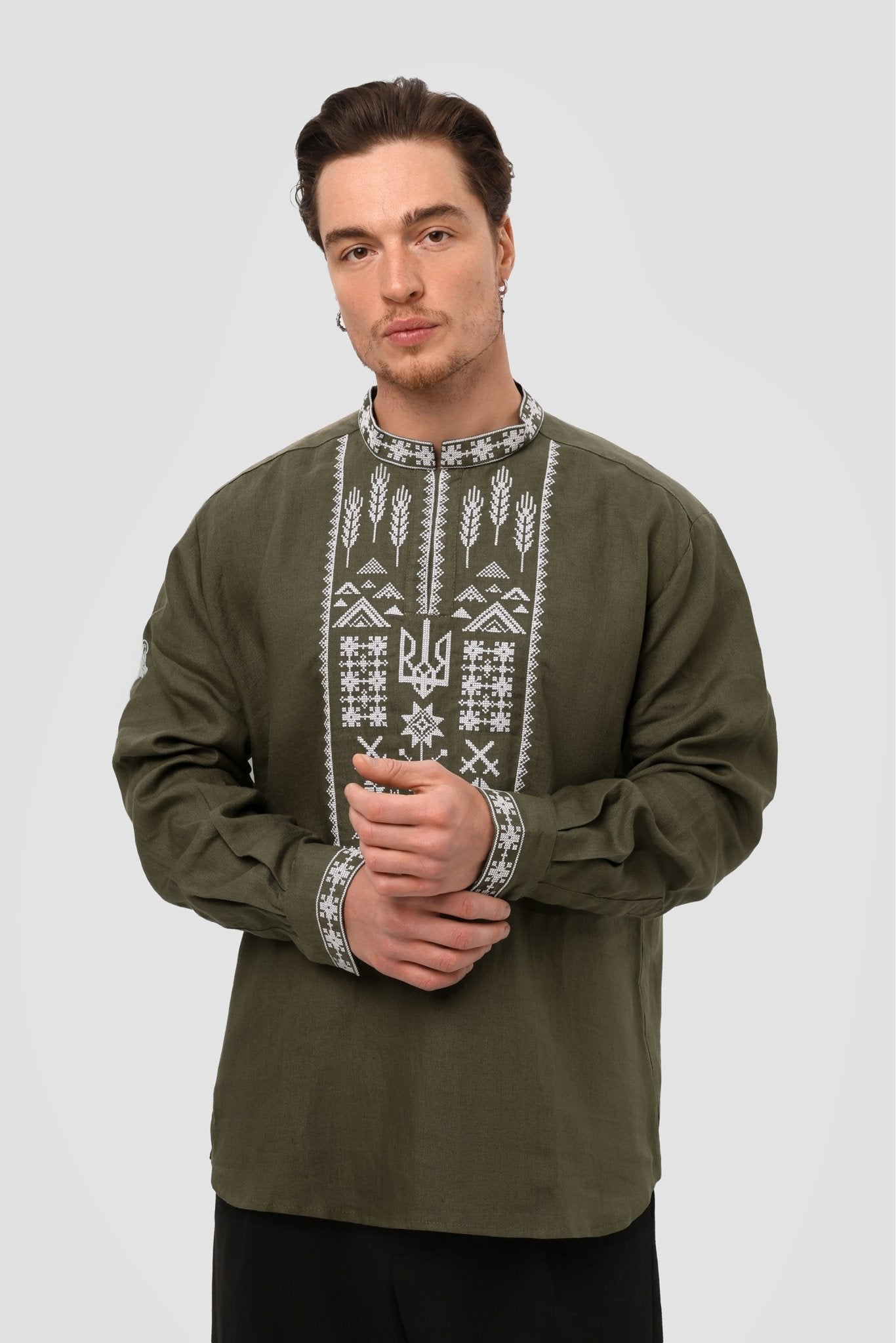 Linen Vyshyvanka Syla - Embroidered Shirt