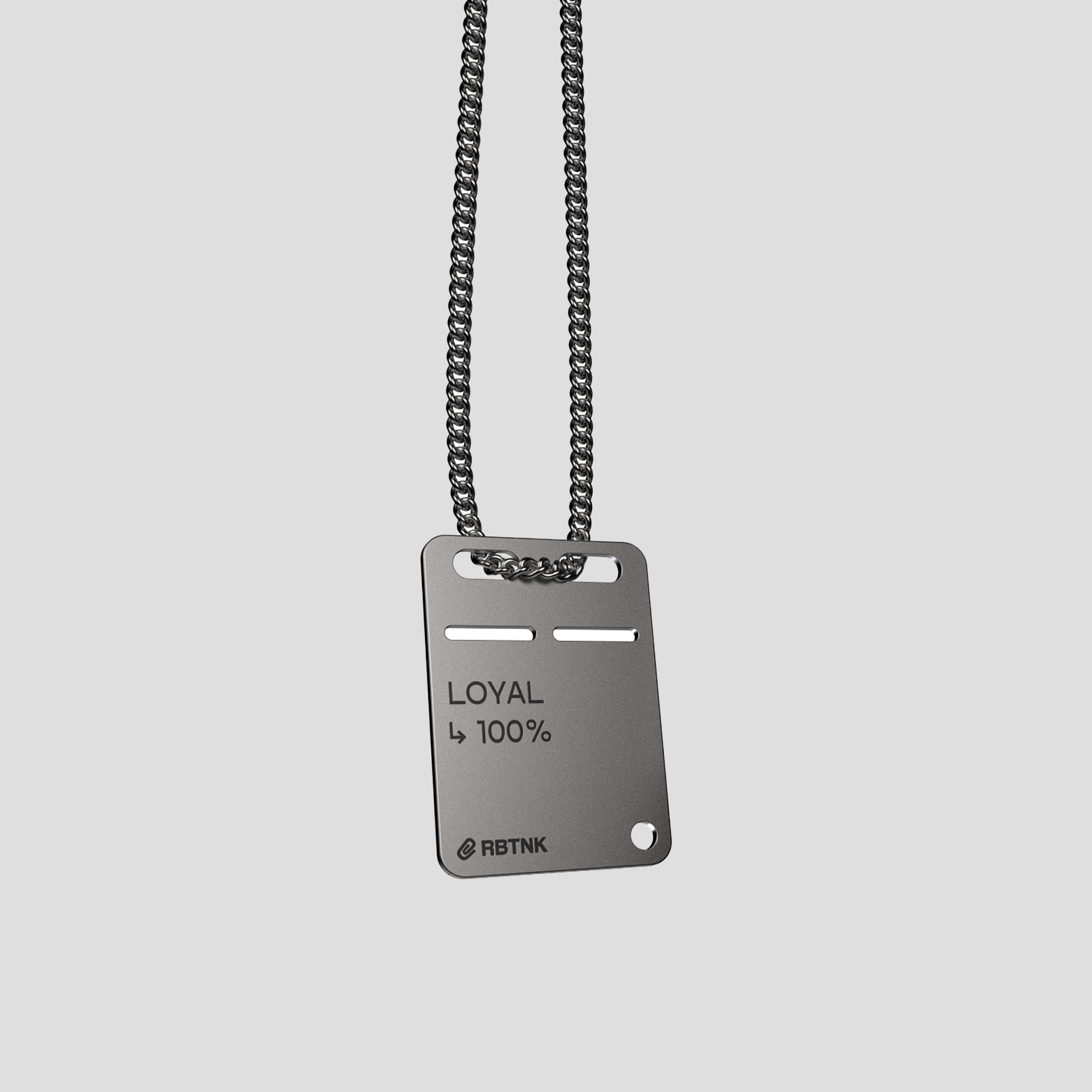 Steel Tag “Loyal” - Saint Javelin x RBTNK