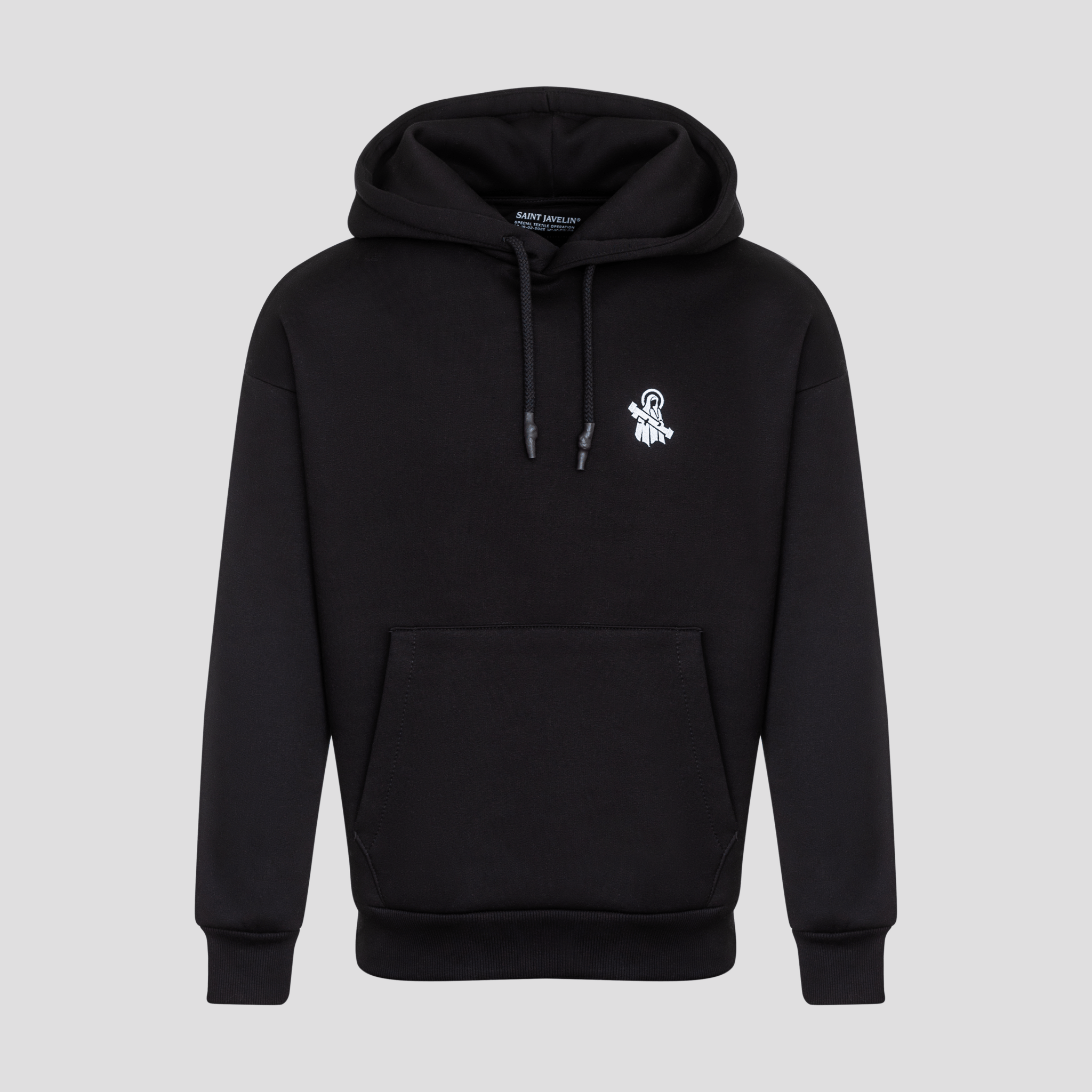 Oversized Saint Javelin Hoodie - Black - Saint Javelin