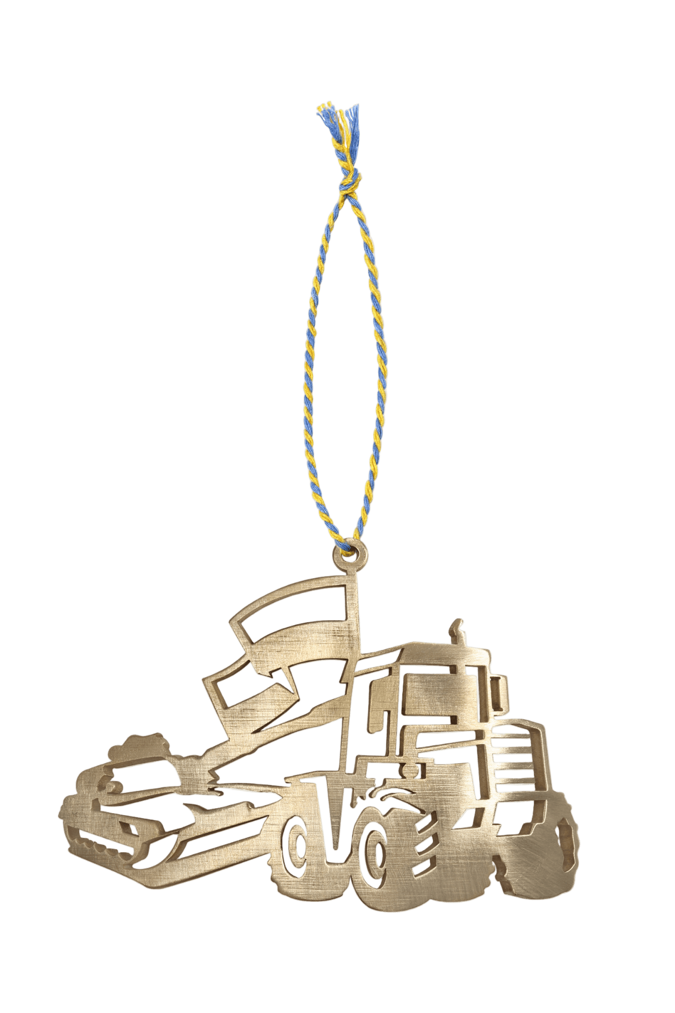 Tractor Pulling Tank Holiday Ornament - Recycled Artillery Shells