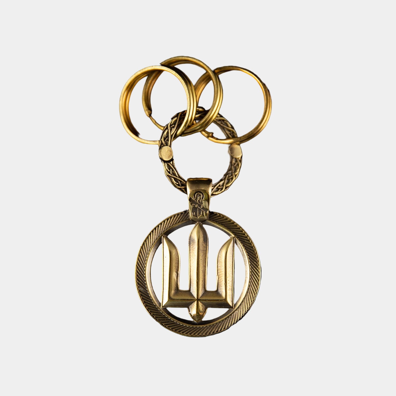 Tryzub - Keychain (Recycled Artillery Shells) - Saint Javelin