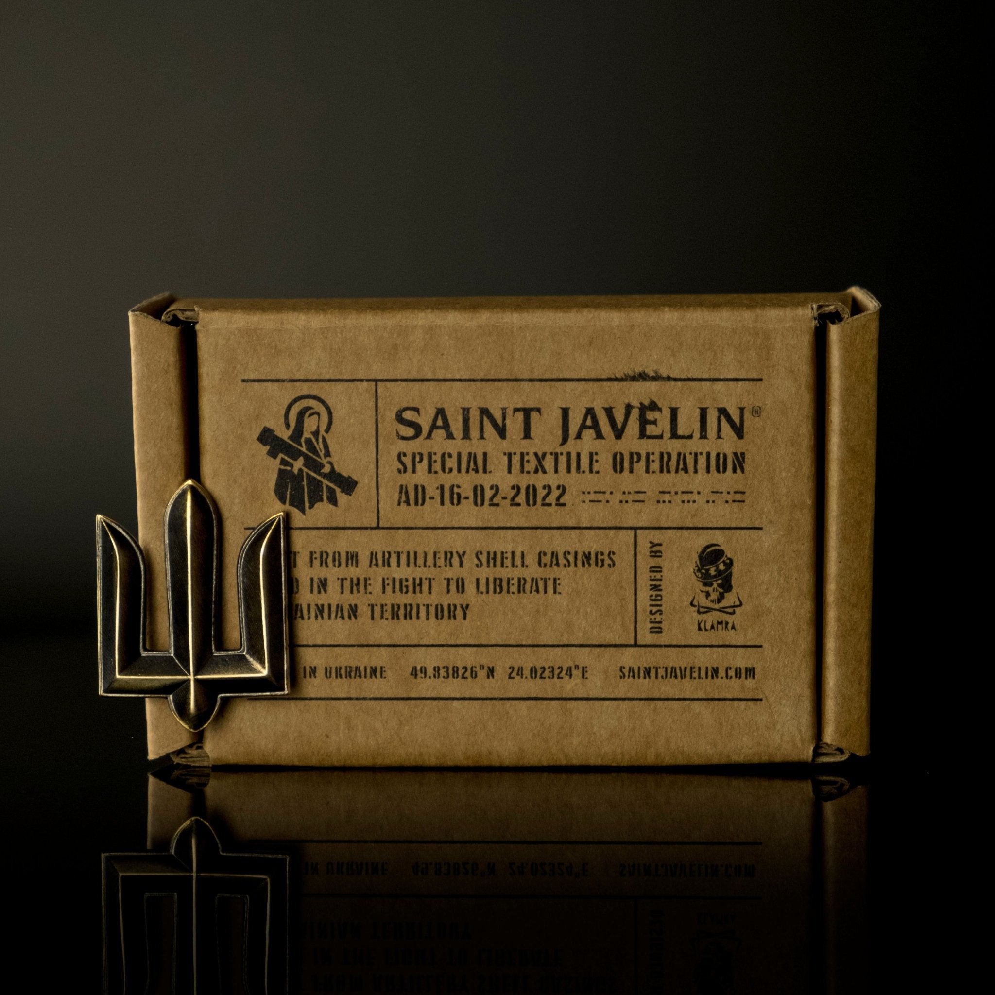 Tryzub Military - Pin (Recycled Artillery Shells) - Saint Javelin