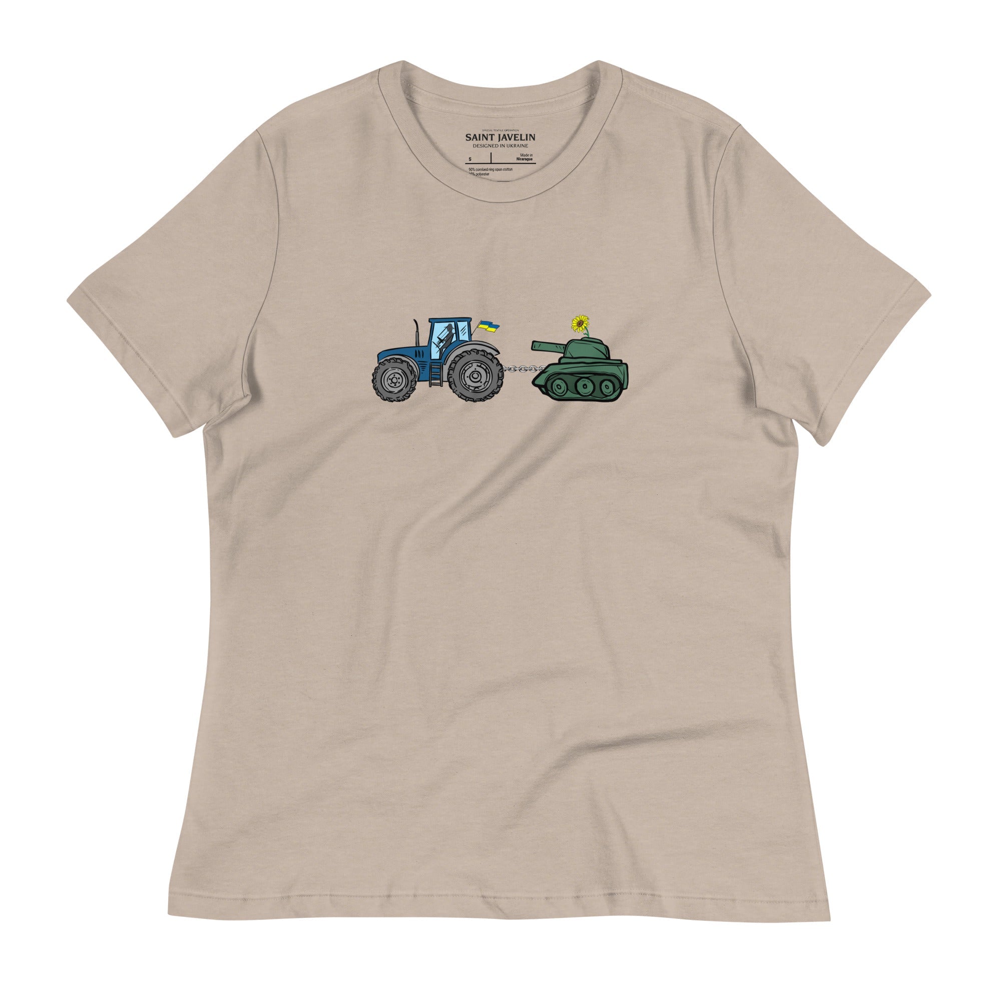 A Ukrainian Farmer Finds a Russian Tank - Adult Women's TShirt - Saint Javelin