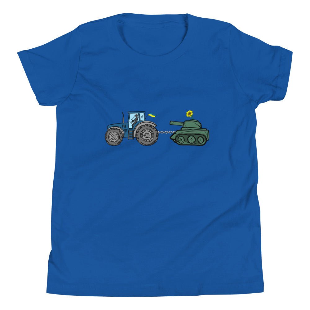 A Ukrainian Farmer Finds a Russian Tank - Youth / Teen TShirt - Saint Javelin