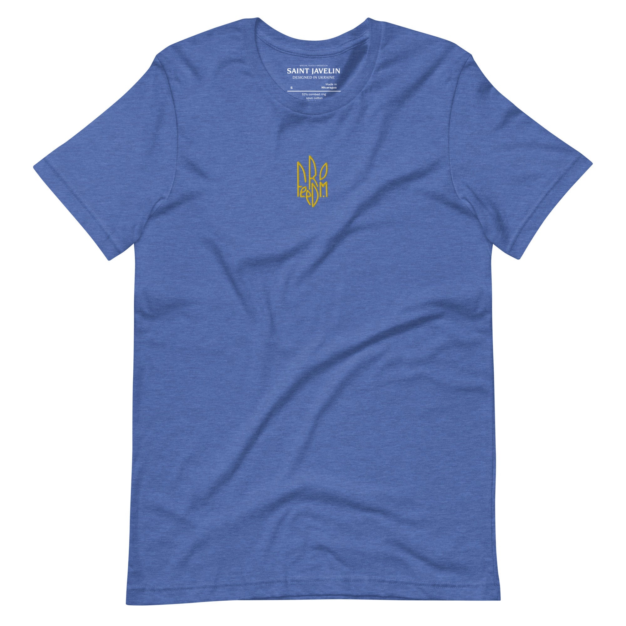 Freedom Embroidered Tryzub - Adult TShirt - Saint Javelin