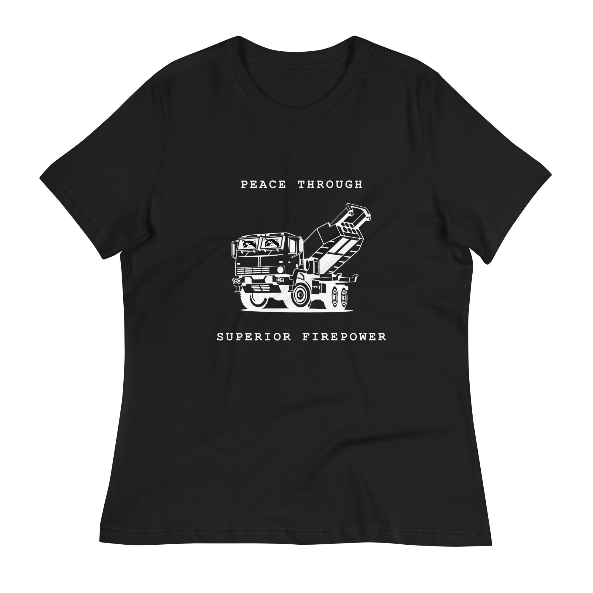 Peace Through Superior Firepower - Adult Women's TShirt - Saint Javelin