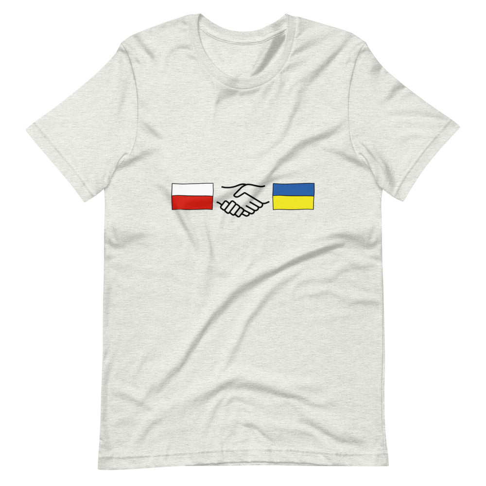 Polish + Ukrainian Handshake - Adult TShirt - Saint Javelin