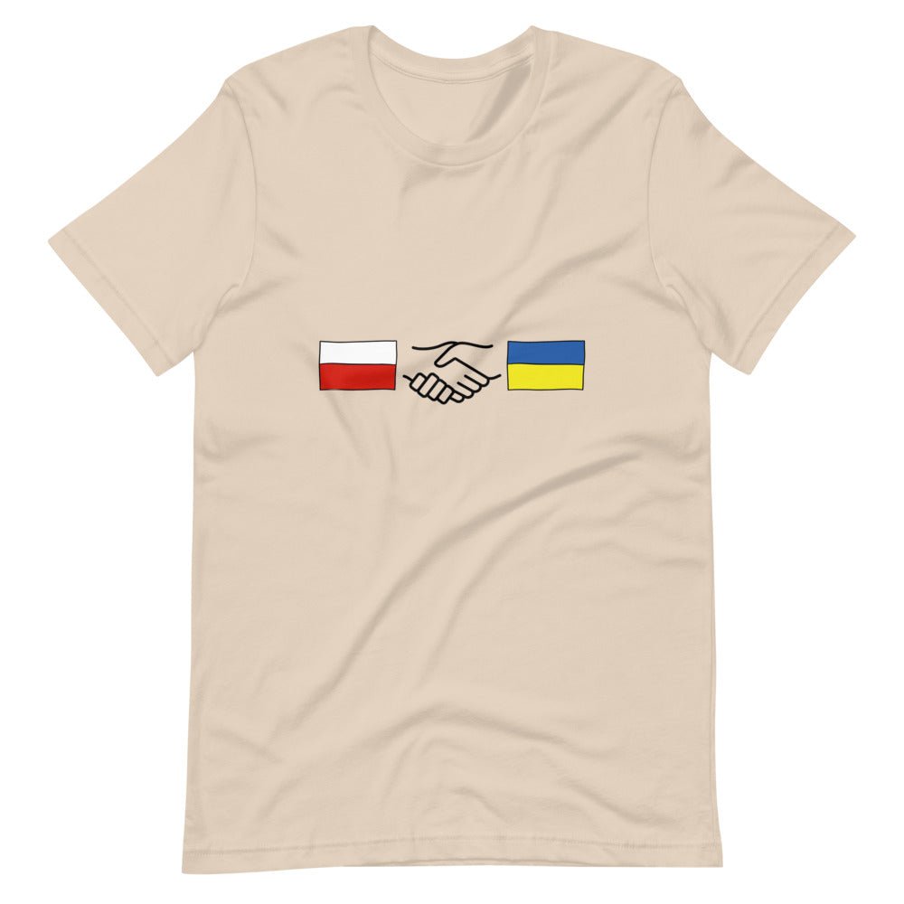 Polish + Ukrainian Handshake - Adult TShirt - Saint Javelin