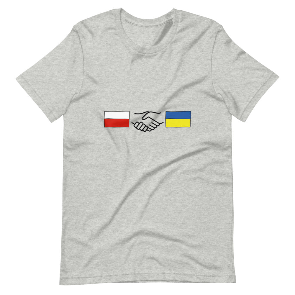 Polish + Ukrainian Handshake - Adult TShirt - Saint Javelin