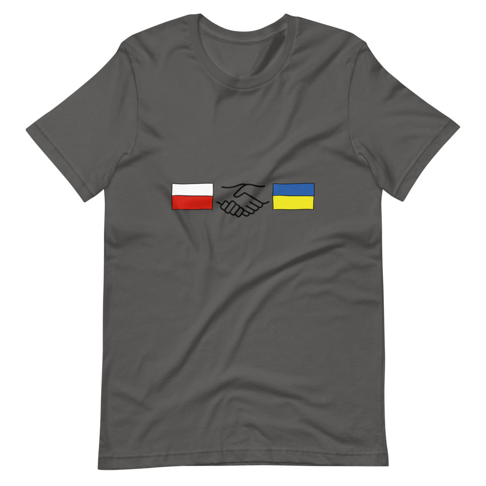 Polish + Ukrainian Handshake - Adult TShirt - Saint Javelin