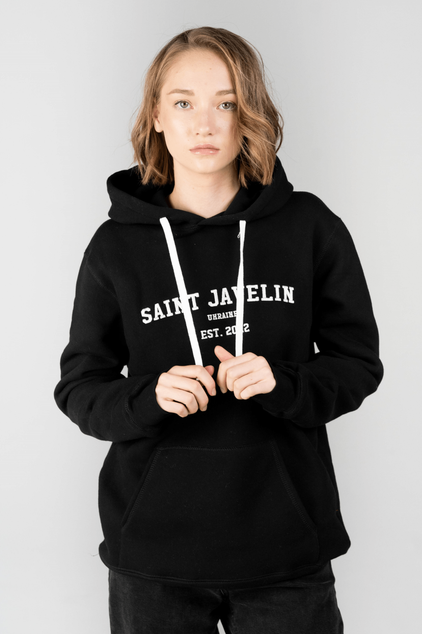 Saint Javelin Wordmark - Premium Adult Hoodie - Saint Javelin