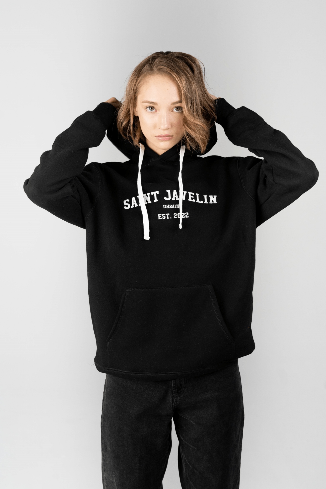 Saint Javelin Wordmark - Premium Adult Hoodie - Saint Javelin