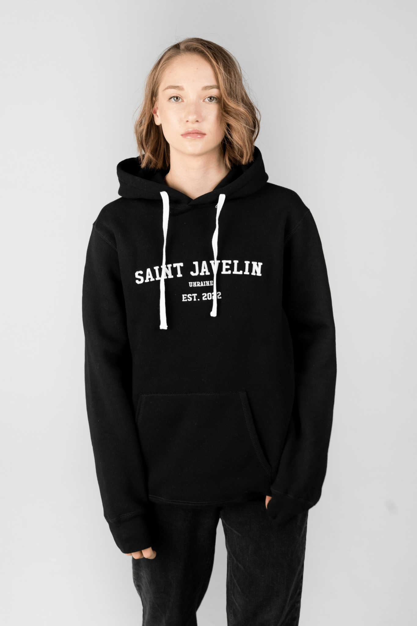 Saint Javelin Wordmark - Premium Adult Hoodie - Saint Javelin