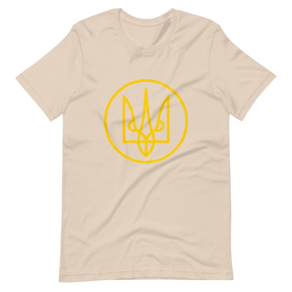 Yellow Tryzub Outline - Adult TShirt - Saint Javelin