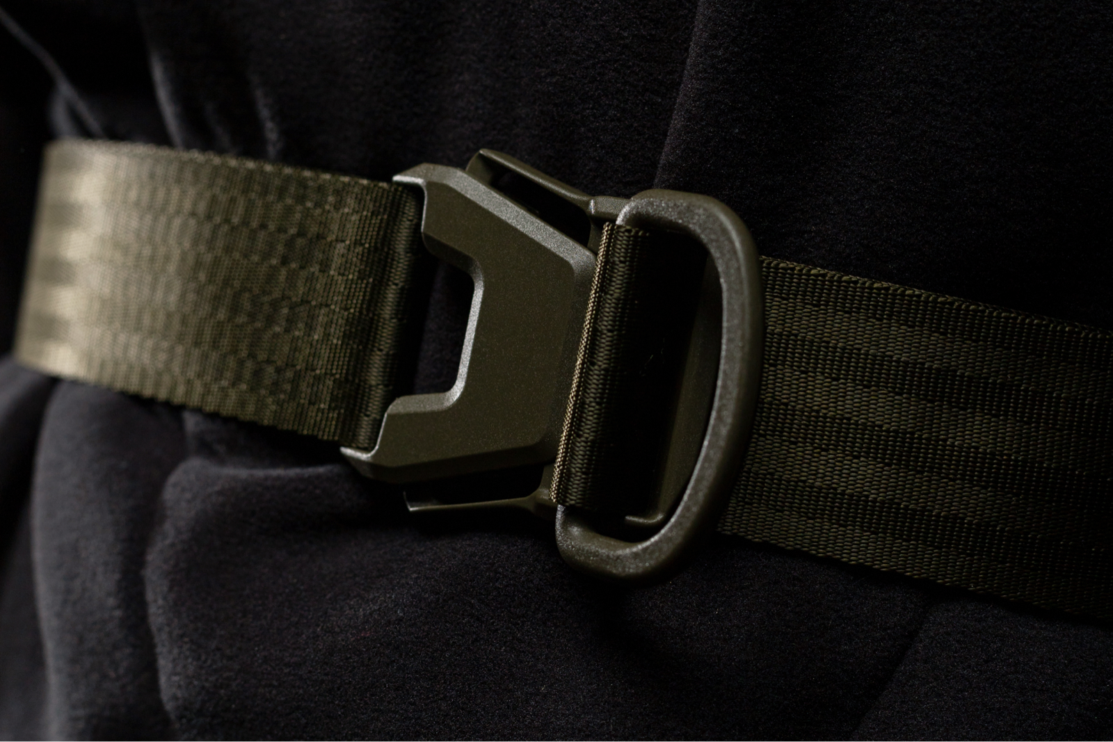 Close-up of the Arakawa slingpack buckle and strap