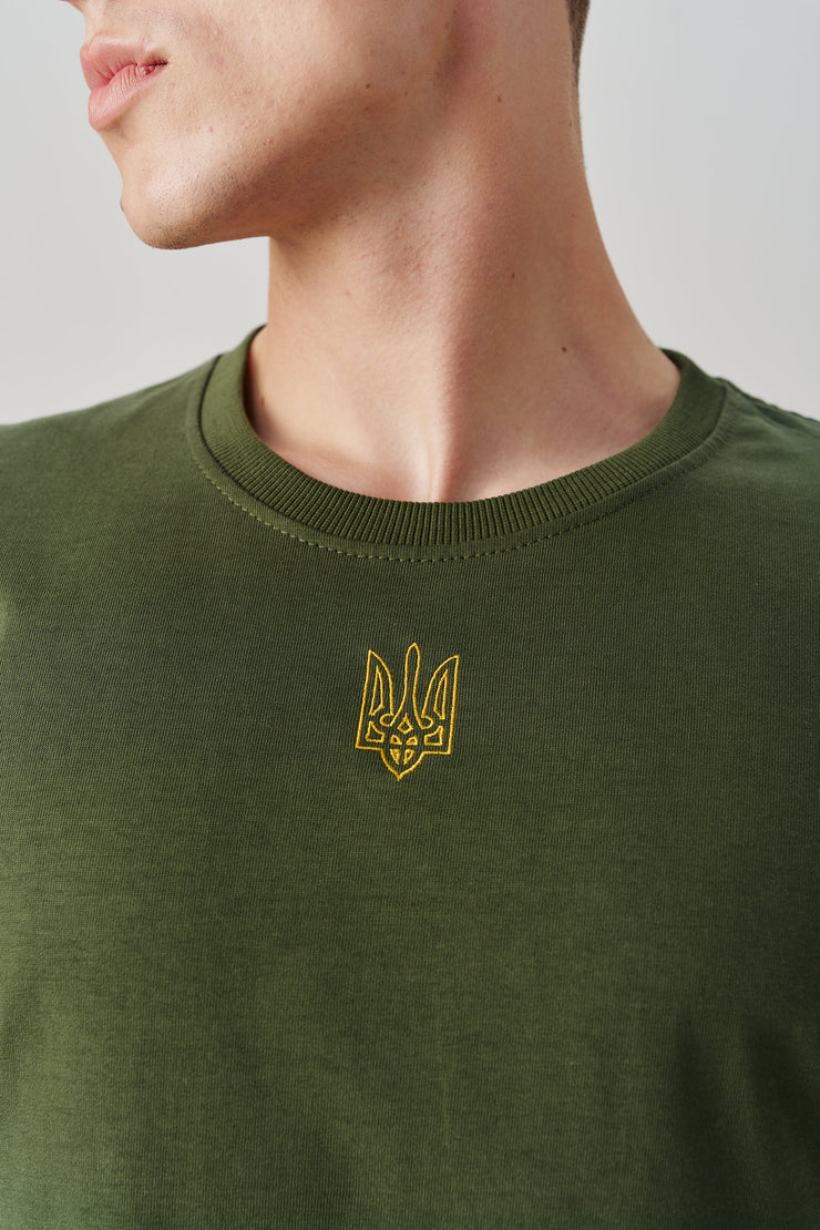 Cotton Embroidered Tryzub Long Sleeve
