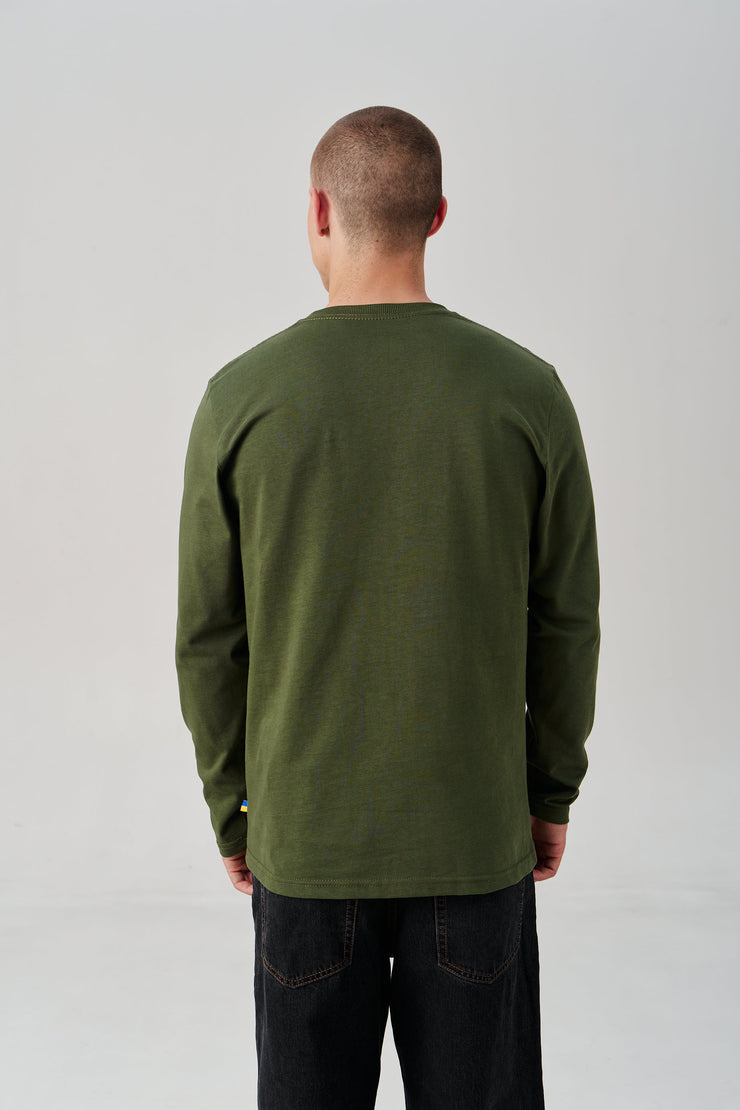 Cotton Embroidered Tryzub Long Sleeve