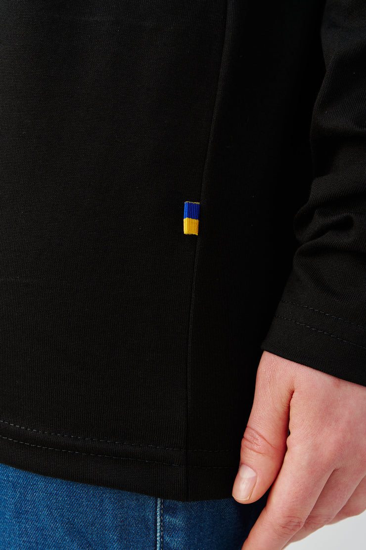Cotton Embroidered Tryzub Long Sleeve